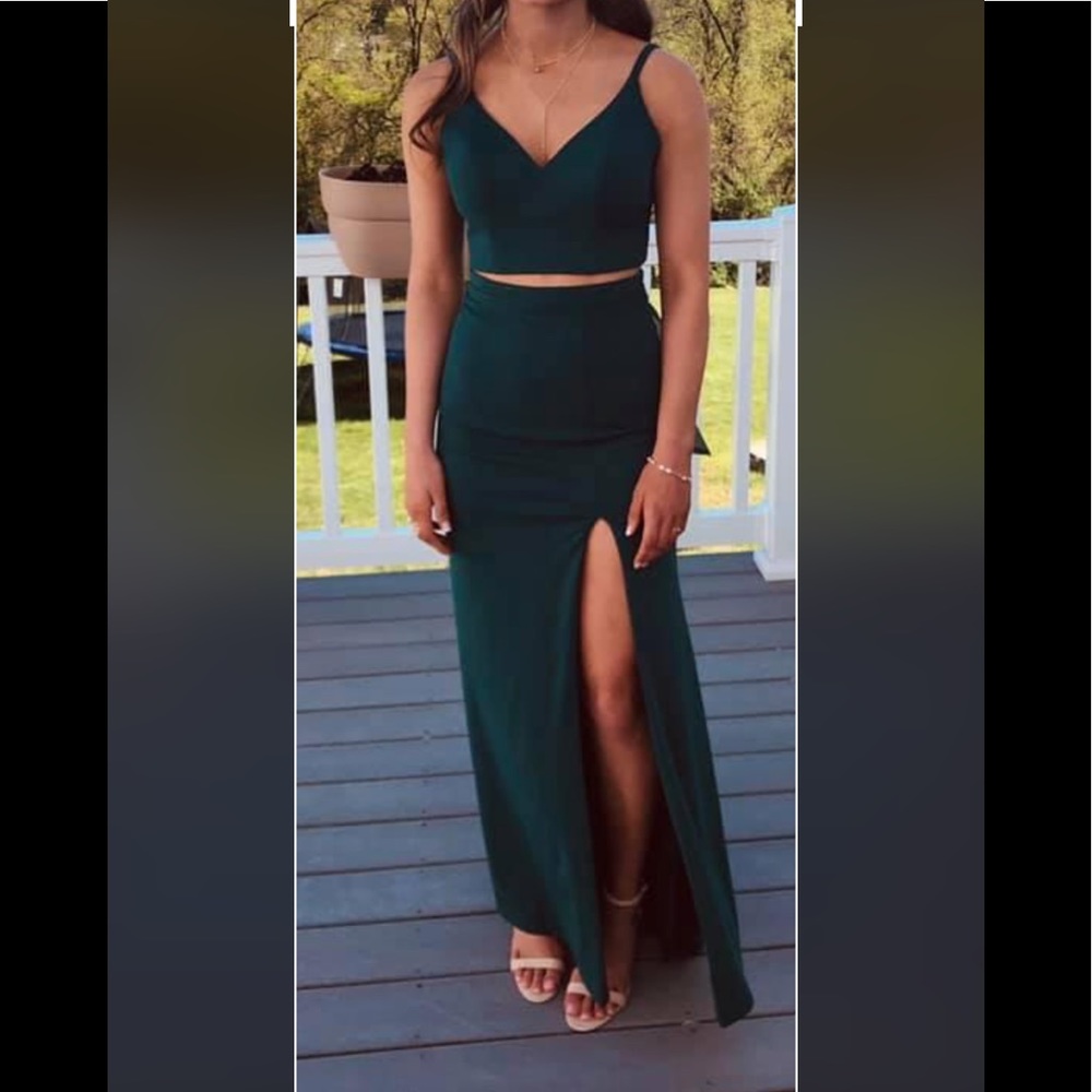 Prom/Special occasion gown. High waisted bottom with separate top.